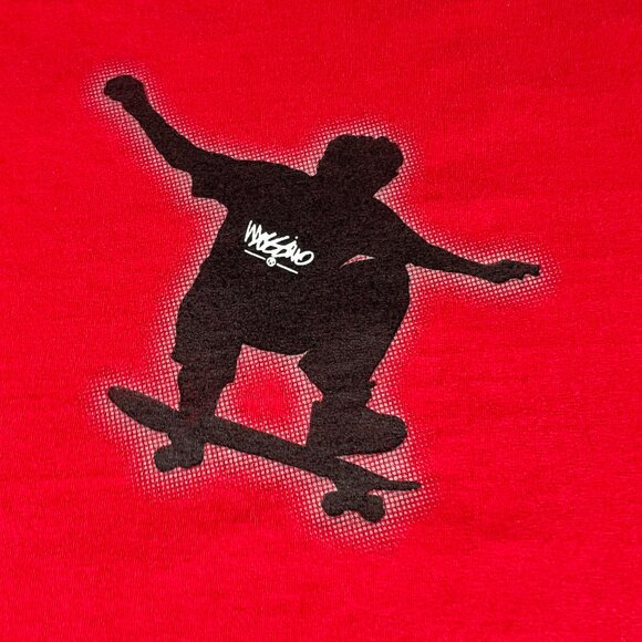 VTG Mossimo Skateboarding Shirt Fits Medium Red Faded Short Sleeve USA Tag L - Picture 2 of 11